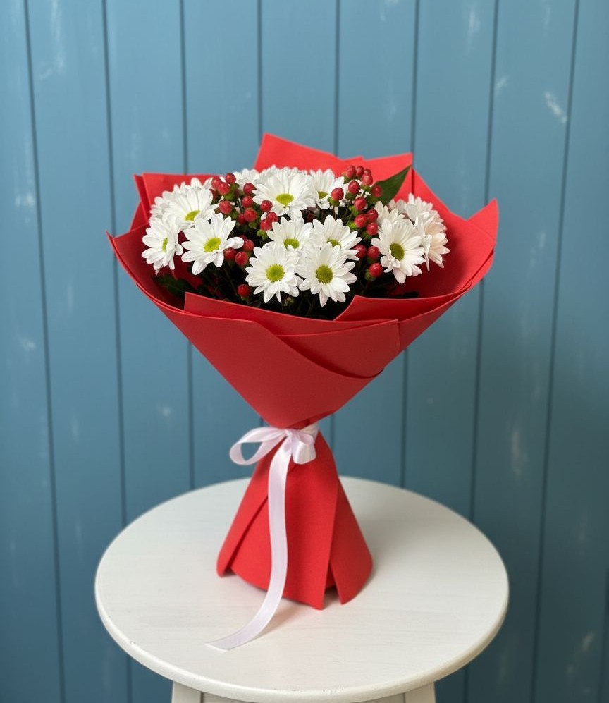 Букет цветов из: Хризантемы в Верхнем Икорце