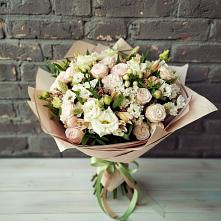 Букет цветов из:  Альстромерии, Розы и Хризантемы #REPLACE_PRED# Верхнем Икорце