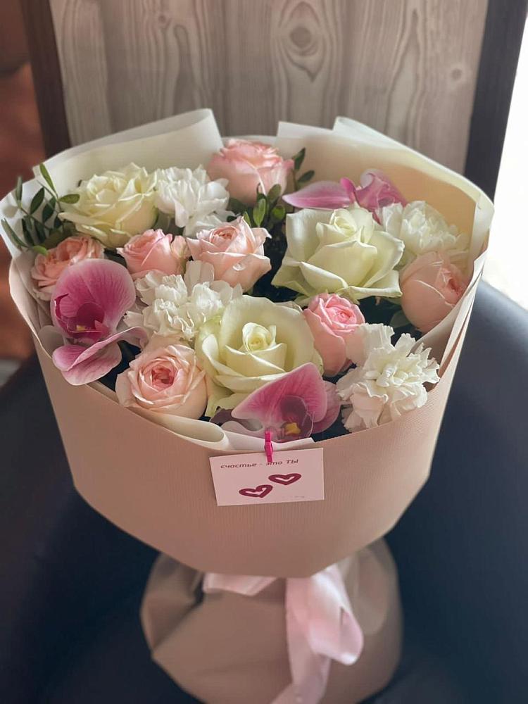 Букет цветов из: Орхидеи, Розы и Гвоздики в Верхнем Икорце