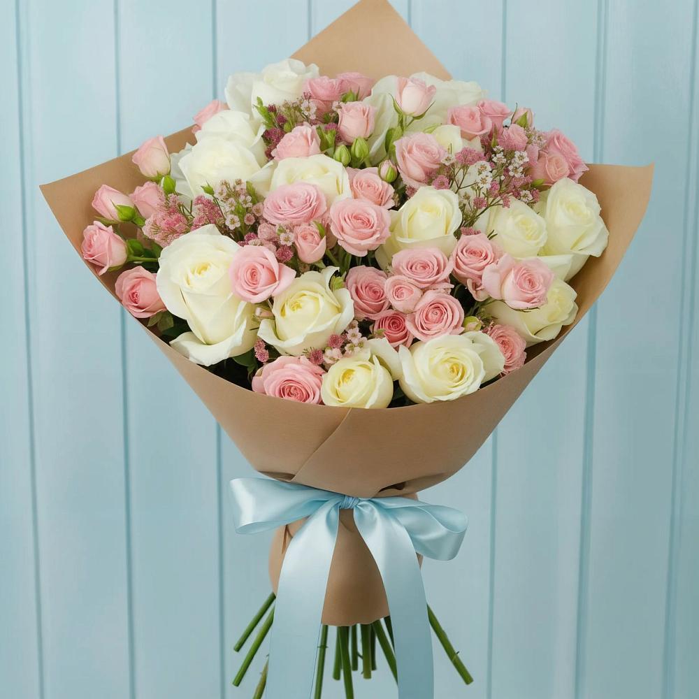 Букет цветов из: Розы в Верхнем Икорце