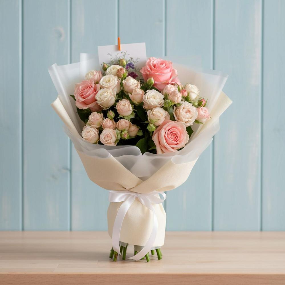 Букет цветов из: Розы в Верхнем Икорце