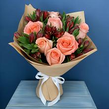 Букет цветов из:  Розы и Альстромерии #REPLACE_PRED# Верхнем Икорце