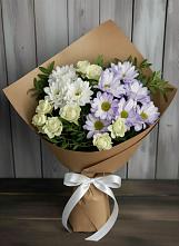 Букет цветов из:  Хризантемы и Розы в Верхнем Икорце