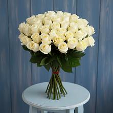 Букет 51 Белая роза Эдлесс Лав #REPLACE_PRED# Верхнем Икорце