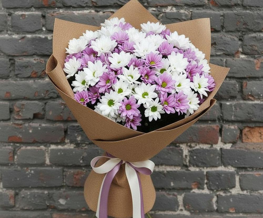 Букет цветов из: Хризантемы в Верхнем Икорце