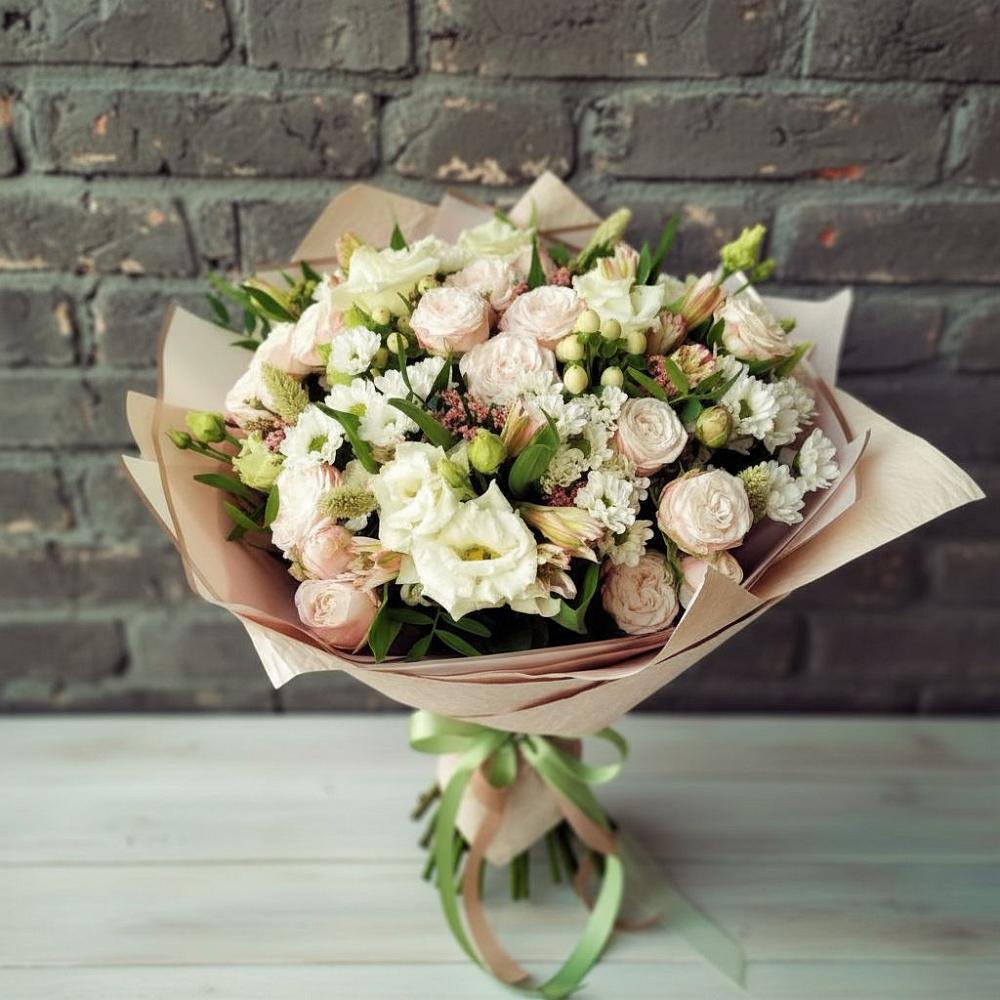 Букет цветов из: Альстромерии, Розы и Хризантемы в Верхнем Икорце