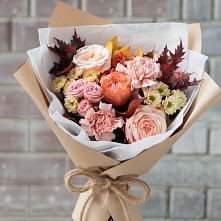 Букет цветов из:  Гвоздики, Хризантемы и Розы в Верхнем Икорце