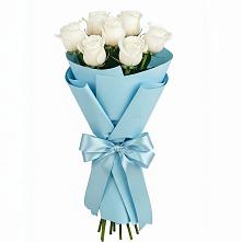 Букет 7 белых роз Проуд в Верхнем Икорце