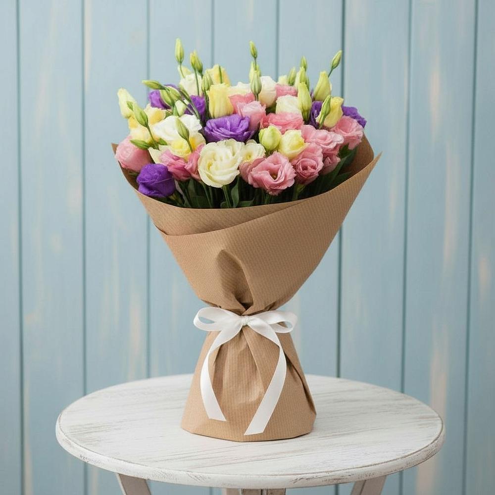 Букет цветов из: Лизиантусы в Верхнем Икорце