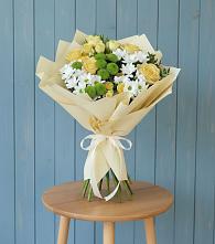 Букет цветов из:  Хризантемы и Розы #REPLACE_PRED# Верхнем Икорце