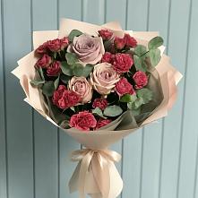 Букет цветов из:  Гвоздики и Розы #REPLACE_PRED# Верхнем Икорце